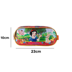 Estojo Escolar Infantil Duplo Branca De Neve Para Escola
