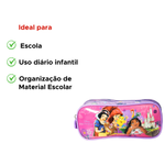 Estojo Escolar Infantil Estojo Duplo Princesas Para Escola