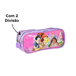 Estojo Escolar Infantil Estojo Duplo Princesas Para Escola