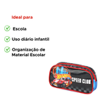 Estojo Escolar Infantil Simples Hot Wheels 70% Poliéster Para Escola
