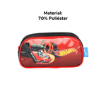 Estojo Escolar Infantil Simples Hot Wheels 70% Poliéster Para Escola