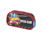 Estojo Escolar Infantil Simples Hot Wheels 70% Poliéster Para Escola