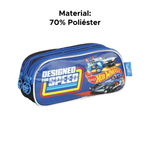 Estojo Escolar Infantil Simples Hot Wheels 70% Poliéster Para Escola