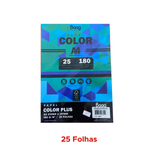 PAPEL A4 180G COLOR PLUS VERMELHO 25 FOLHAS