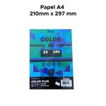PAPEL A4 180G COLOR PLUS VERMELHO 25 FOLHAS