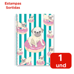 Caderno Wau Pequeno 1/4 Capa Dura Espiral - 96 Folhas Para Escola Anotações Material Escolar