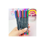 Kit Com 10 Unidades Canetas Esferográfica 0.7mm Carbon Ponta Fina Sortidas