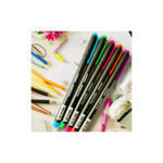 Kit Com 10 Unidades Canetas Esferográfica 0.7mm Carbon Ponta Fina Sortidas