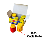 Kit Com 12 Caixas De Tinta Guache Pequena 15ml Com 6 Cores Primárias Para Lista De Material Escolar