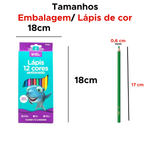 Kit Com 6 Pacotes de Lapis de Cor 12 Cores Sextavado Para Lembrancinha Revenda