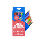 Kit Com 6 Pacotes de Lapis de Cor 12 Cores Sextavado Para Lembrancinha Revenda
