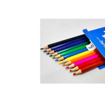 Kit Com 12 Pacotes de Lapis de Cor 12 Cores Sextavado Para Lembrancinha Revenda