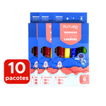 Kit Com 10 Pacotes De Canetinhas Jumbo Lavável Com 6 Cores Para Escola Arte
