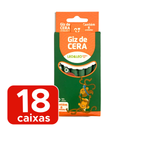 Kit 18 Caixas De Giz De Cera Fino Estojos com 6 Cores Para Lembrancinhas Festas Prendas