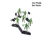 Kit Soldados Exercito Bonecos Kit Maleta Base Militar Com 16 Peças Para Prenda Presentes