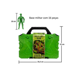Kit Soldados Exercito Bonecos Kit Maleta Base Militar Com 16 Peças Para Prenda Presentes