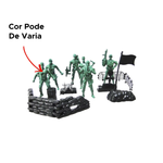 Kit Soldados Exercito Bonecos Kit Maleta Base Militar Com 16 Peças Para Prenda Presentes