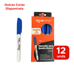 Kit Com 12 Marcadores Para Quadro Branco Caneta Slim Para Escola Escritório Faculdade