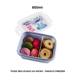 Marmita Hermética Lancheira Stitch Com Trava 850ml