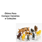 Kit Com 10 Peças Vida Na Fazenda Animais Sortidos