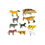 Kit Com 10 Peças Vida Na Fazenda Animais Sortidos