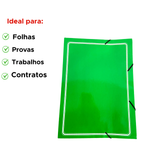 Pasta Com Abas e Elastico Colorido Para Escola Escritório