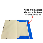 Pasta Com Abas e Elastico Colorido Para Escola Escritório