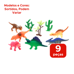 Kit Dinossauros 9 Peças PVC Sortidos Para Crianças