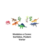 Kit Dinossauros 9 Peças PVC Sortidos Para Crianças