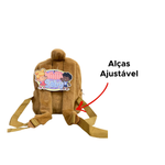 Mochila Pelúcia Pequena Infantil Baby Capivara Fofa Leve