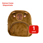 Mochila Pelúcia Pequena Infantil Baby Capivara Fofa Leve