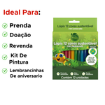 Kit Com 10 Pacotes Mini Lápis De Cor 12 Cores Sextavado Festa Infantil Brinde Escolar Revenda