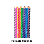 Lápis de Cor Wow Redondo Caixa Com 24 Cores Para Escola Pintura Arte