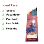 Kit Com 6 Pacotes Lápis De Cor Frozen 12 Cores Escolar Arte Pintura
