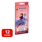 Lápis De cor Frozen 12 Cores Escolar Disney Arte Desenho