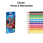 Kit Com 6 Pacotes Lápis De Cor 12 Cores Para Lembrancinhas De Aniversário Heroes