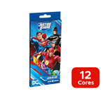 Lápis De Cor 12 Cores Heroes Para Lembrancinhas De Aniversário Revenda Em Atacado Liga Da Justiça