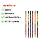 Kit 6 Lápis HB Resina Carros Extreme Com Borracha Redondo