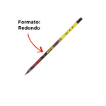 Kit 6 Lápis HB Resina Carros Extreme Com Borracha Redondo