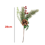 Galho Natalino De Ramos Pinha E Frutas Vermelhas Decoração De natal Enfeite Decorativo