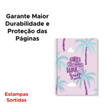 Kit 10 Cadernos Pequeno 1/4 Capa Dura 96 Folhas 1 Materia Para Agendas Anotação
