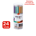 Kit 24 Lápis Big HB Resina Sem Borracha Triangular Pequeno Para Escola Arte
