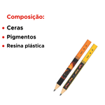 Kit 24 Lápis Big HB Resina Sem Borracha Triangular Pequeno Para Escola Arte