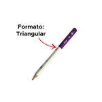 Kit 24 Lápis Big HB Resina Sem Borracha Triangular Pequeno Para Escola Arte