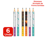 Kit 6 Lápis Big HB Resina Sem Borracha Triangular Pequeno