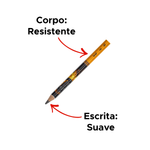 Kit 6 Lápis Big HB Resina Sem Borracha Triangular Pequeno