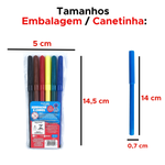 Canetinha Com 6 Cores Hidrográfica Não Mancha Para Lembrancinhas e Revenda