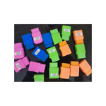 Kit 6 Borrachas Com Capa Para Escola Escritorio Colorida
