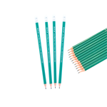 Kit 24 Lápis Grafite HB Sextavado Verde Com Borracha Para Escola Escritorio Faculdade