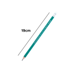 Kit 36 Lápis Grafite HB Sextavado Verde Com Borracha Para Escritorio Faculdade Escola